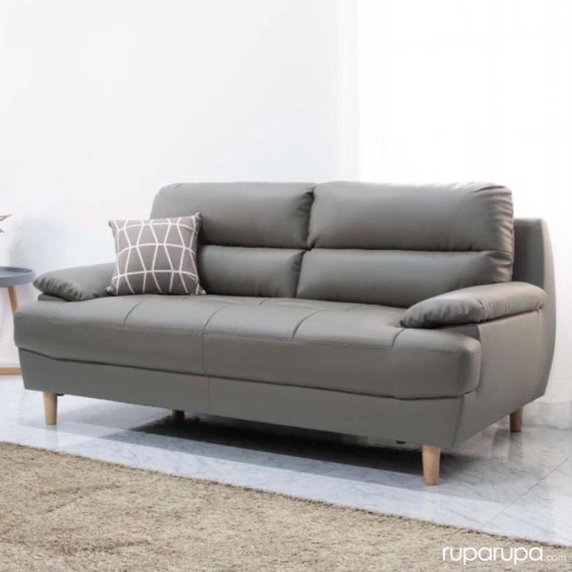 Ebonia - Reagan 3p Sofa Abu-abu