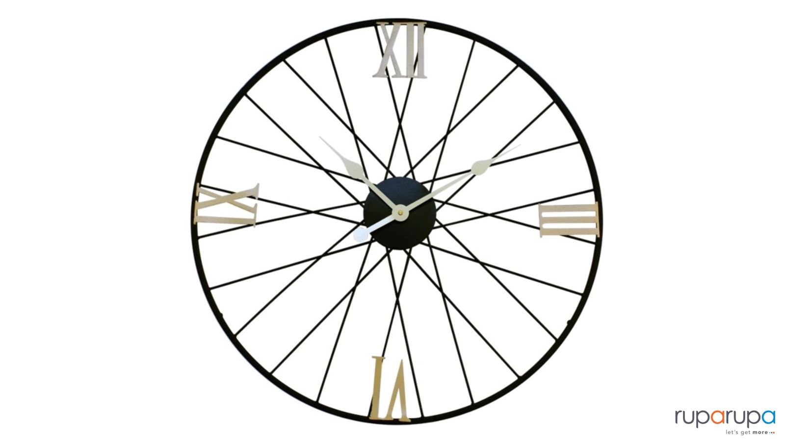 Wall Clock 65 Cm Iron Wire R006 - Hitam