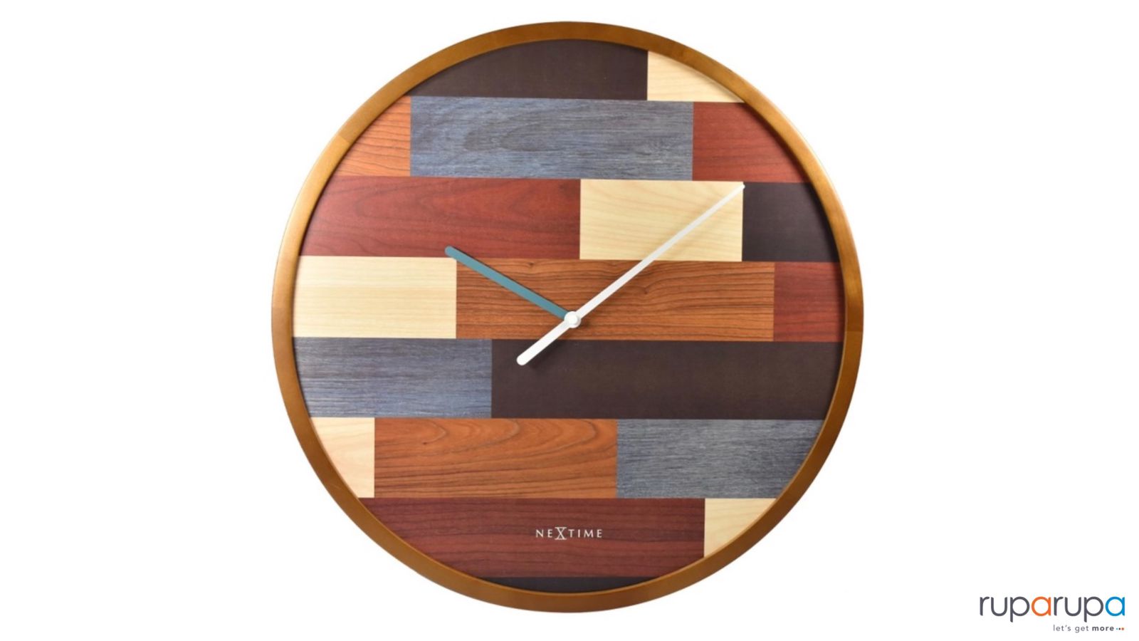 Nextime 45 Cm Jam Dinding Patch Wood