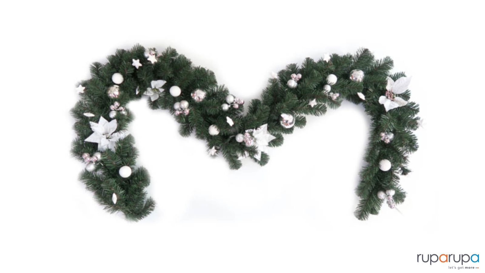 Noelle 200 Cm Dekorasi Natal Garland Y21- Silver