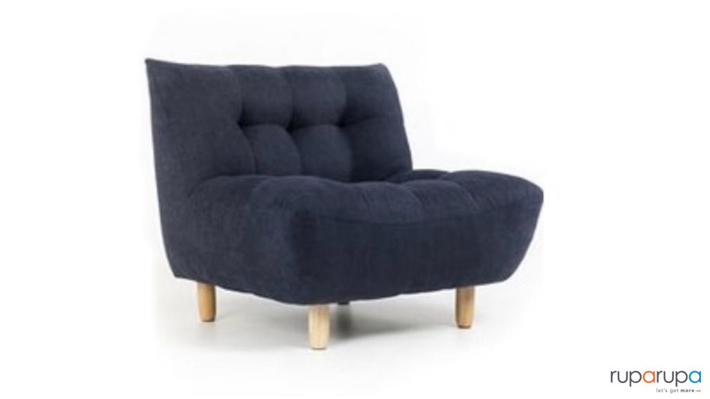 Ebonia - Sofa Tiffany 1 Dudukan Dark Blue