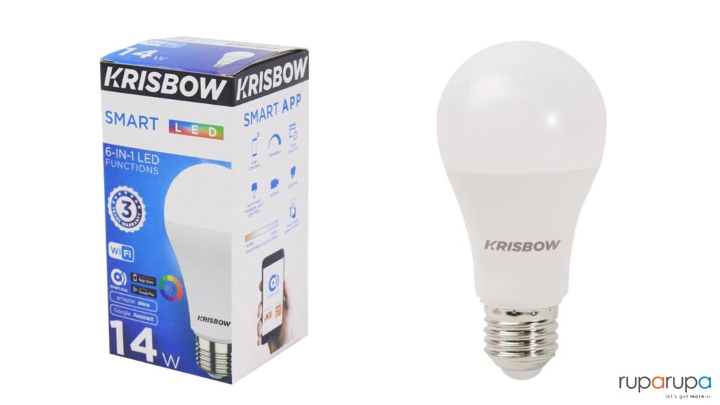 Krisbow Bohlam Smart Led 14 W Rgbcw - Multi Color