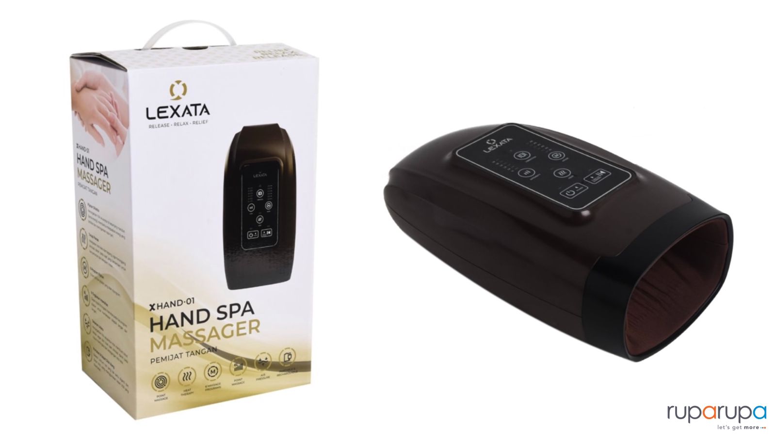 Lexata Pemijat Tangan Wireless Heat