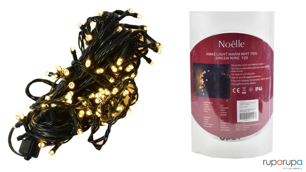 Noelle Lampu Dekorasi Natal Christmas 100l - Warm White