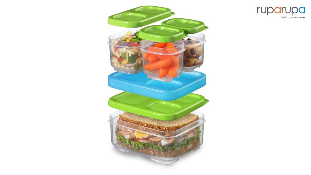 Rubbermaid Set 4 Pcs Wadah Makanan Luncblox Sandwich