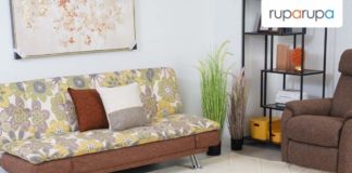 warna karpet untuk sofa cokelat