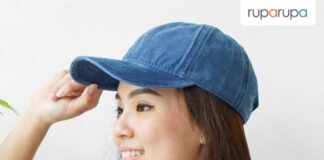 Ataru Topi Baseball Denim - Biru Tua