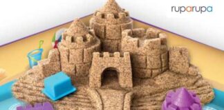 manfaat bermain pasir Kinetic Sand Beach Day Fun Set